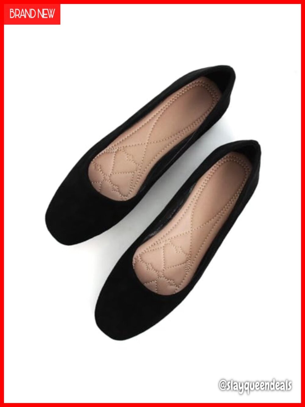 Suede Square Toe Ballet Flats Bow Slip-On Casual Loafers for Women